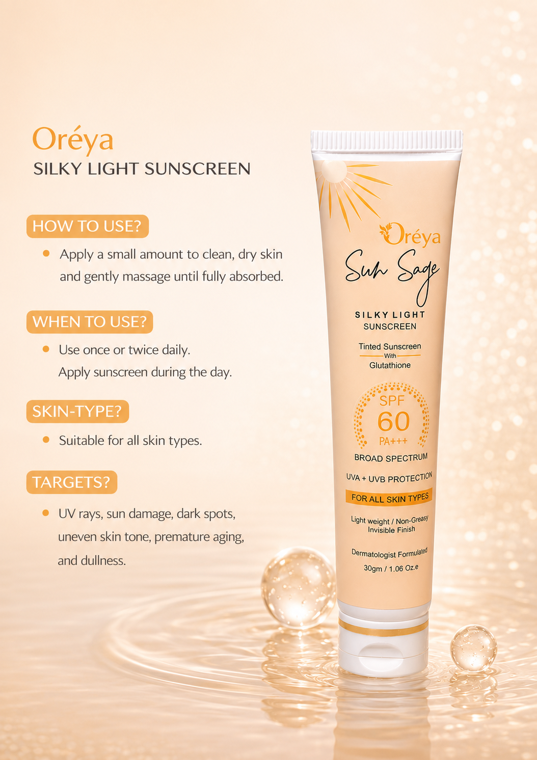 Oréya Sun Screen 30G