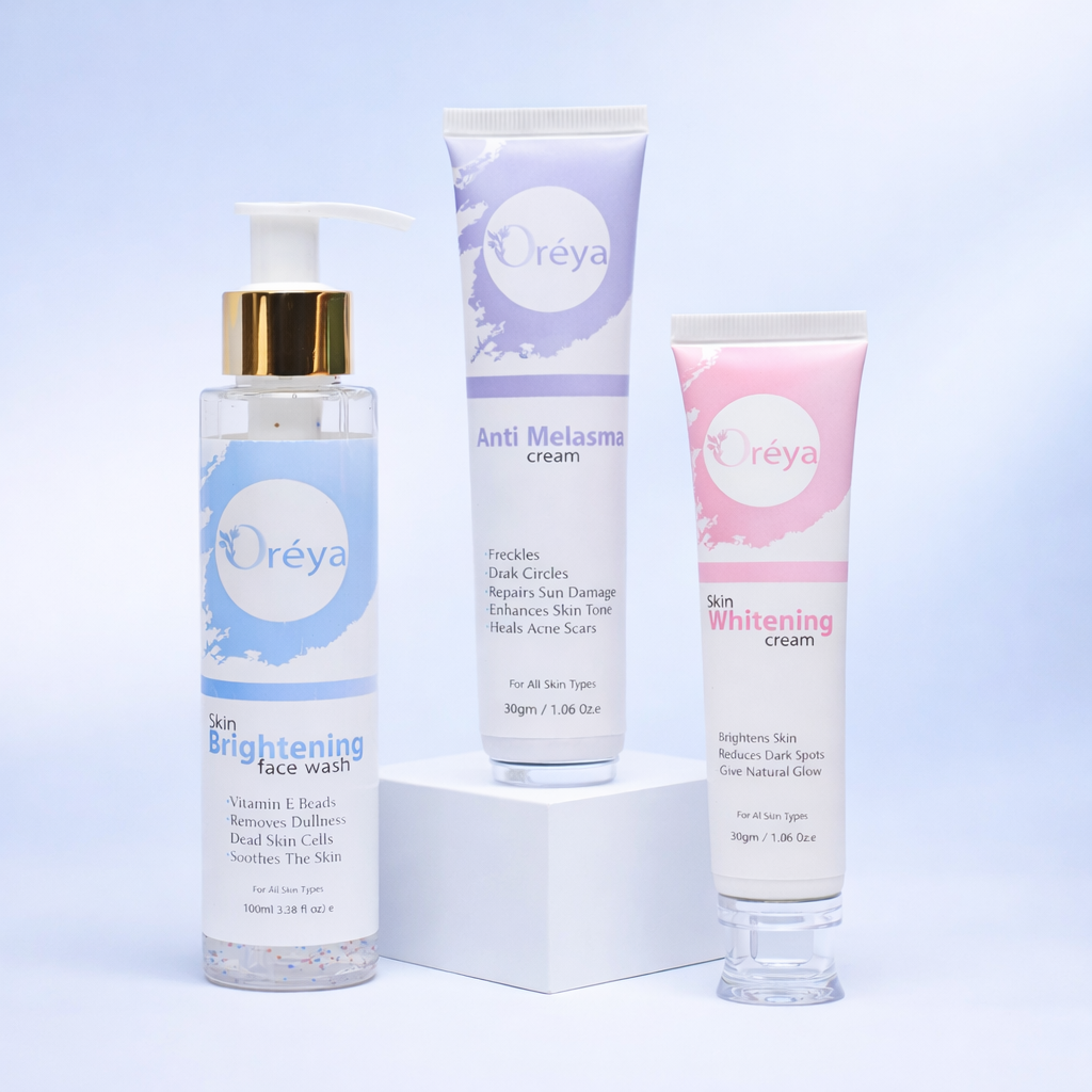 Bundle Deal | Oréya Skin Whitening Cream + Brightening Face Wash + Anti Melasma Cream