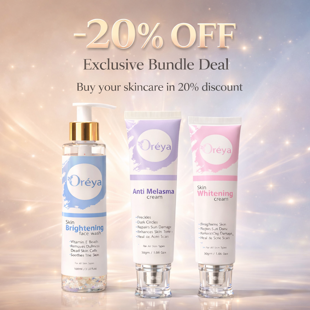 Bundle Deal | Oréya Skin Whitening Cream + Brightening Face Wash + Anti Melasma Cream