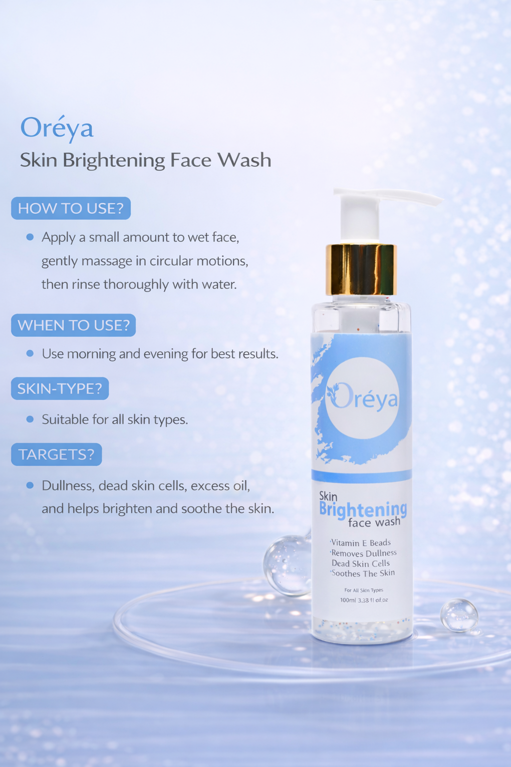 Oréya Skin Brightening FaceWash 100ml